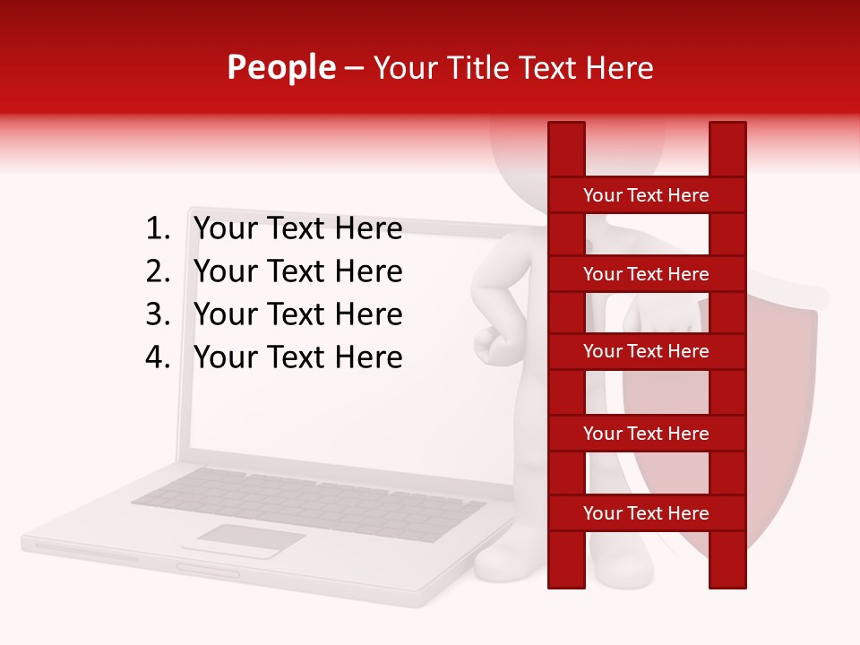 Shield Digital Character PowerPoint Template