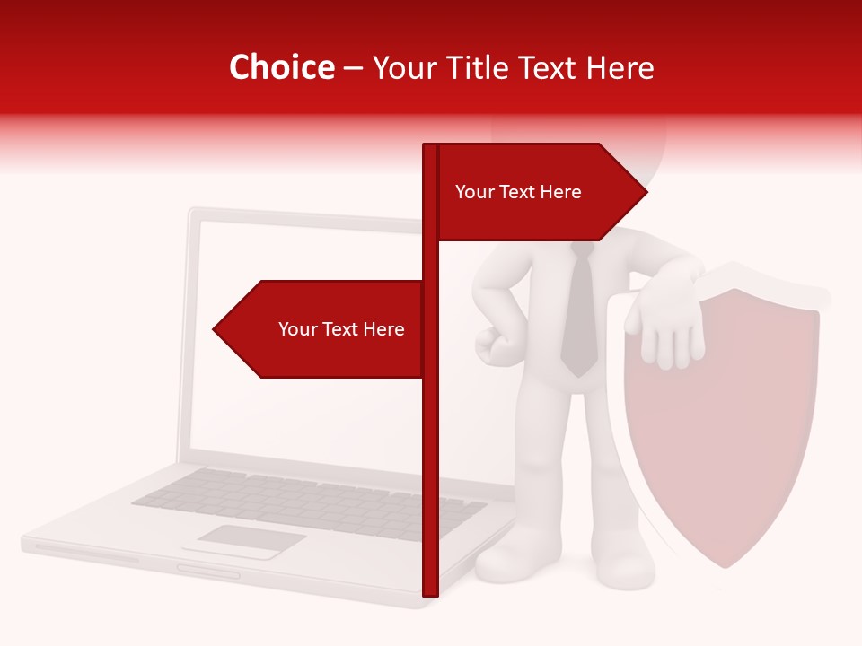 Shield Digital Character PowerPoint Template