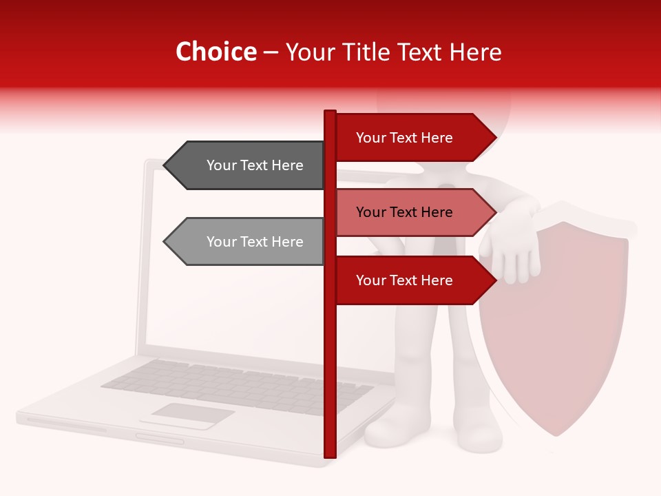 Shield Digital Character PowerPoint Template