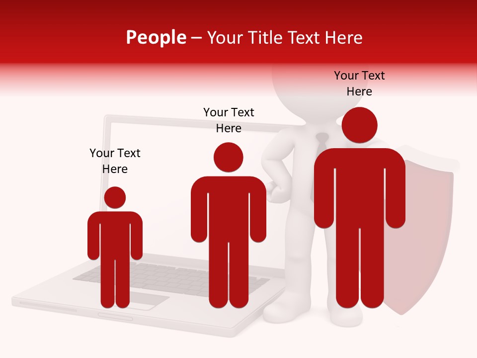 Shield Digital Character PowerPoint Template