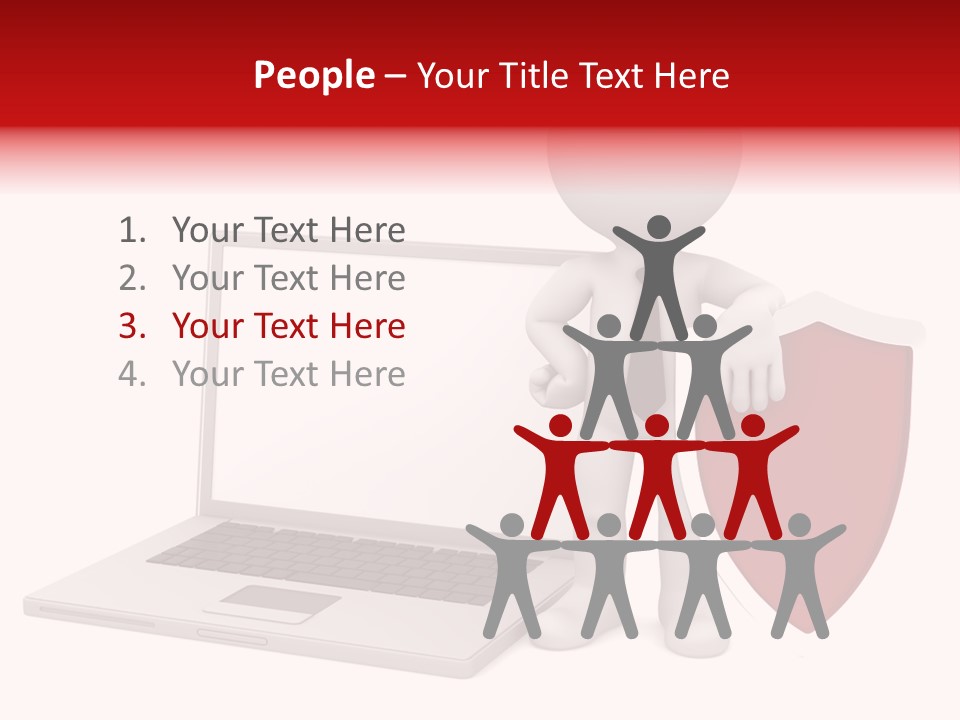 Shield Digital Character PowerPoint Template