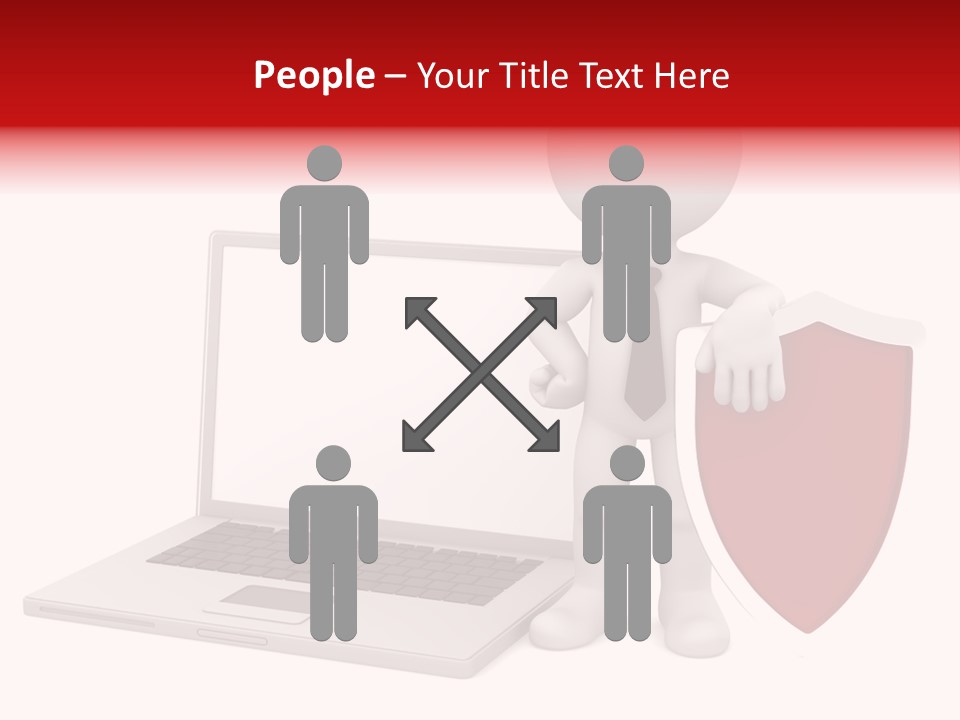 Shield Digital Character PowerPoint Template