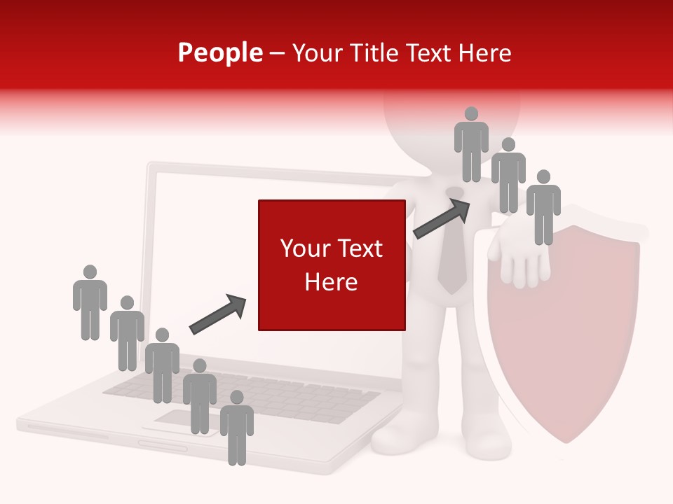 Shield Digital Character PowerPoint Template