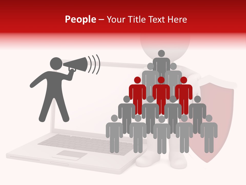 Shield Digital Character PowerPoint Template