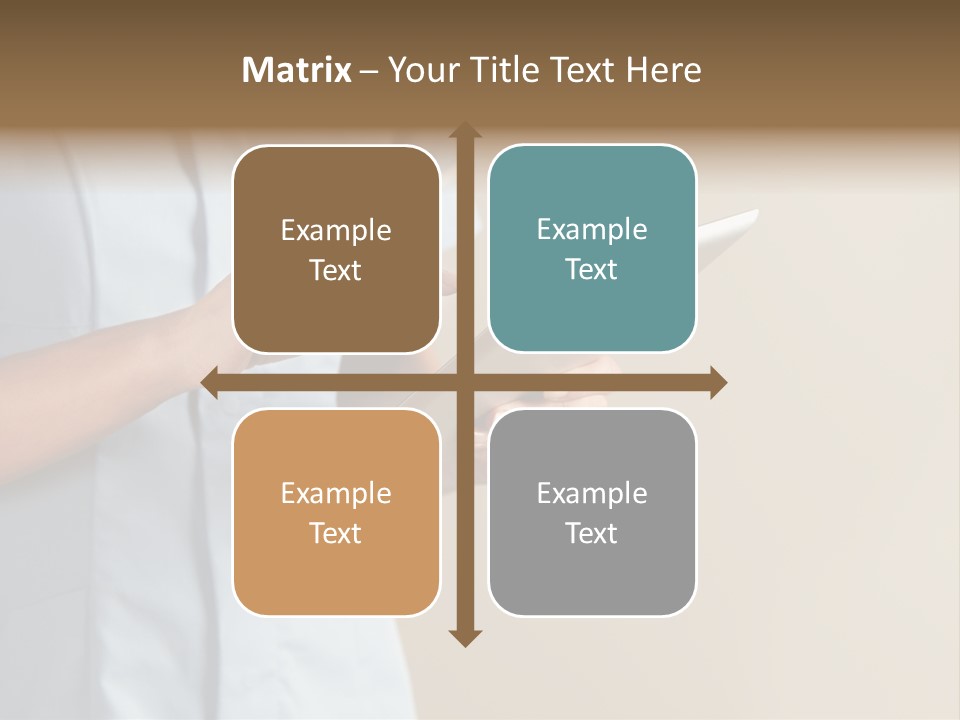 Caucasian Computer Healthcare PowerPoint Template