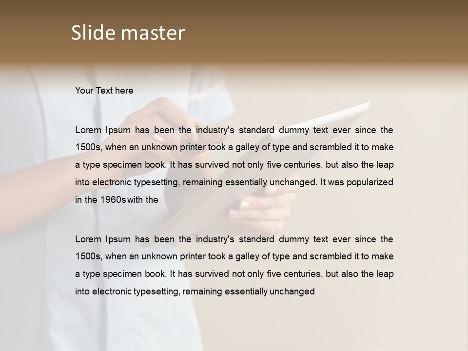 Caucasian Computer Healthcare PowerPoint Template