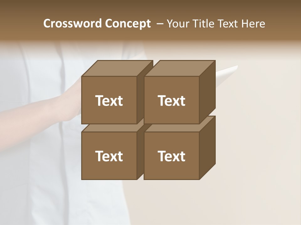 Caucasian Computer Healthcare PowerPoint Template