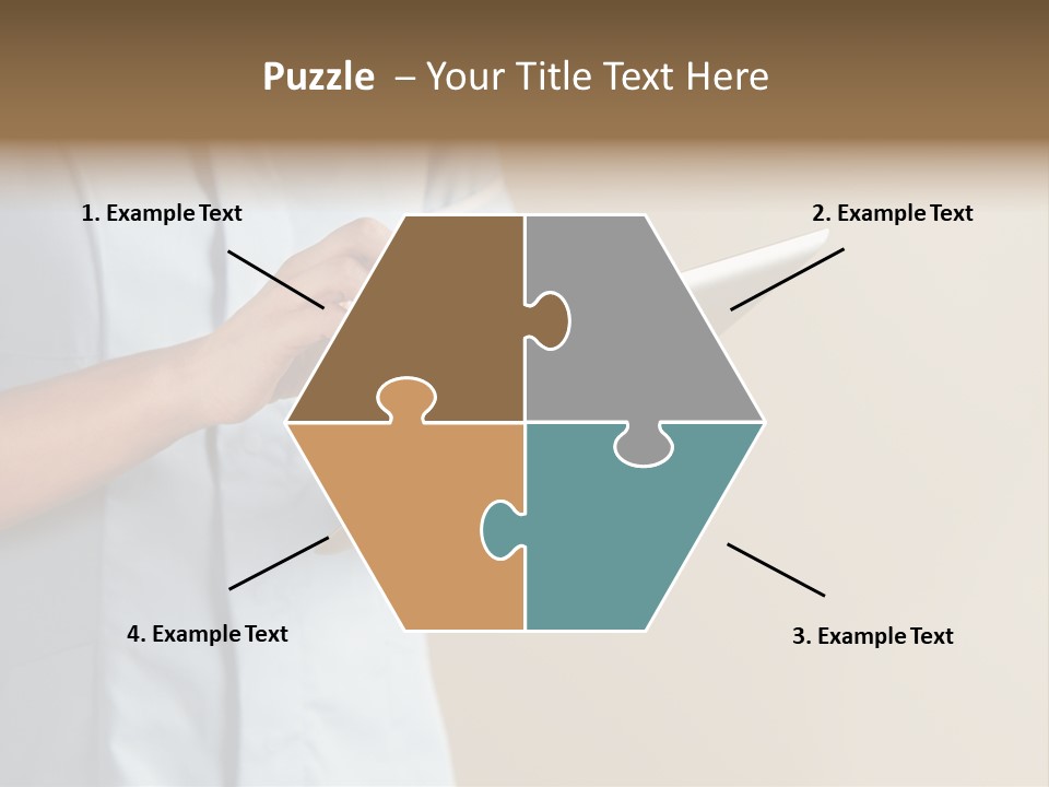 Caucasian Computer Healthcare PowerPoint Template
