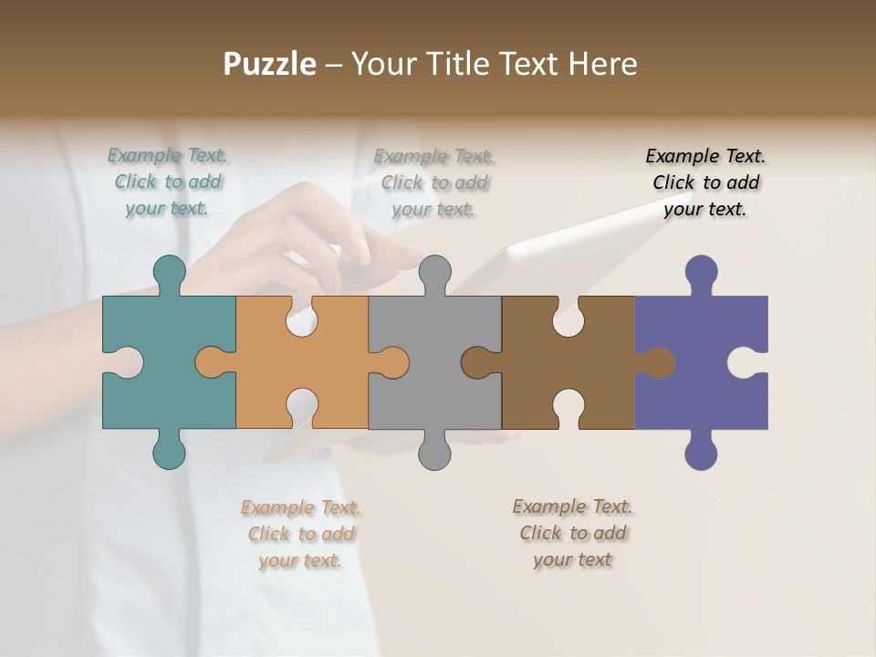 Caucasian Computer Healthcare PowerPoint Template