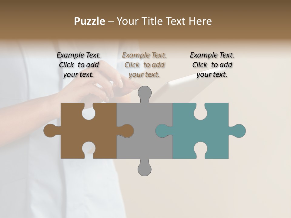 Caucasian Computer Healthcare PowerPoint Template