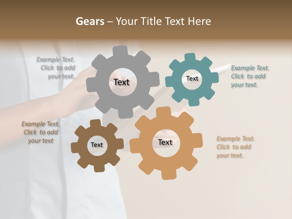 Caucasian Computer Healthcare PowerPoint Template