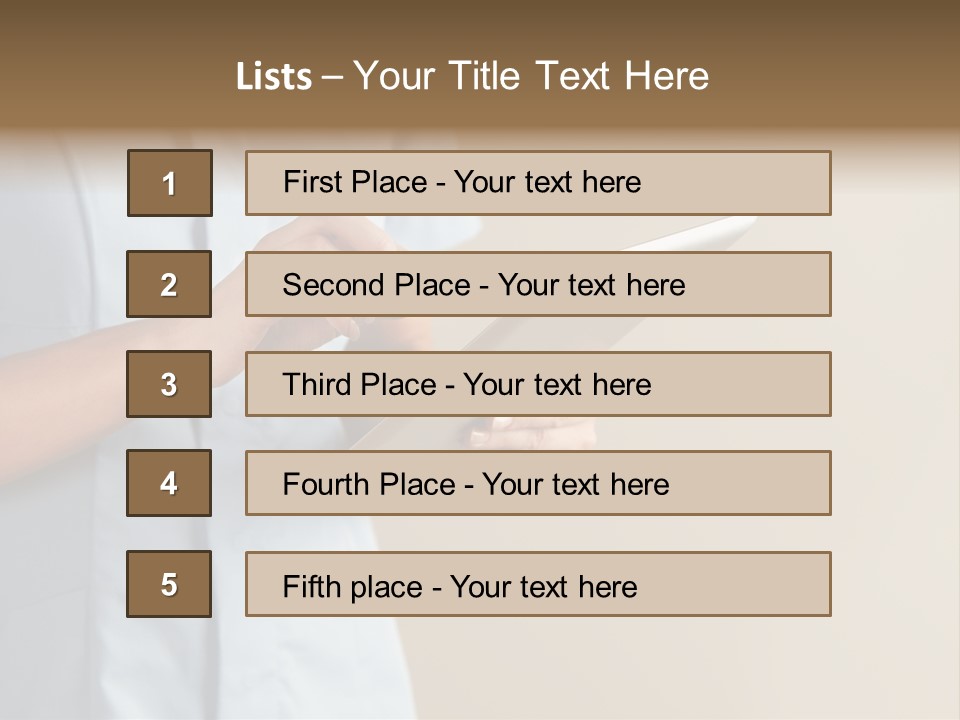 Caucasian Computer Healthcare PowerPoint Template