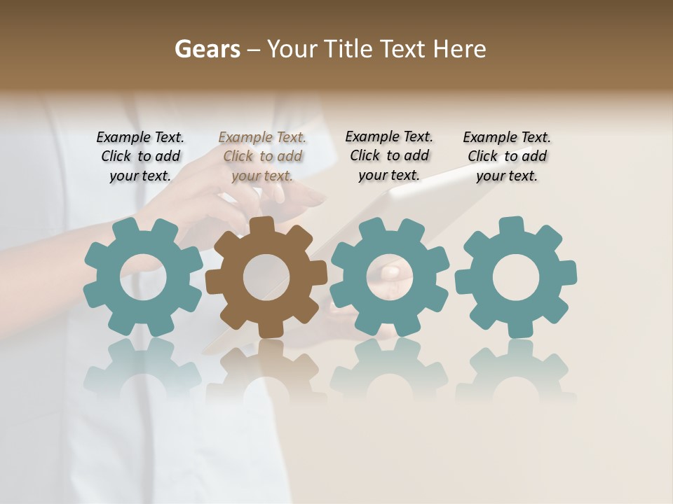 Caucasian Computer Healthcare PowerPoint Template