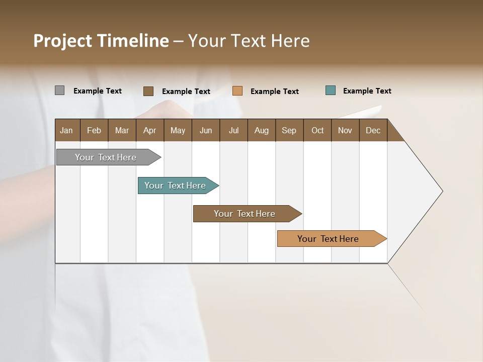 Caucasian Computer Healthcare PowerPoint Template