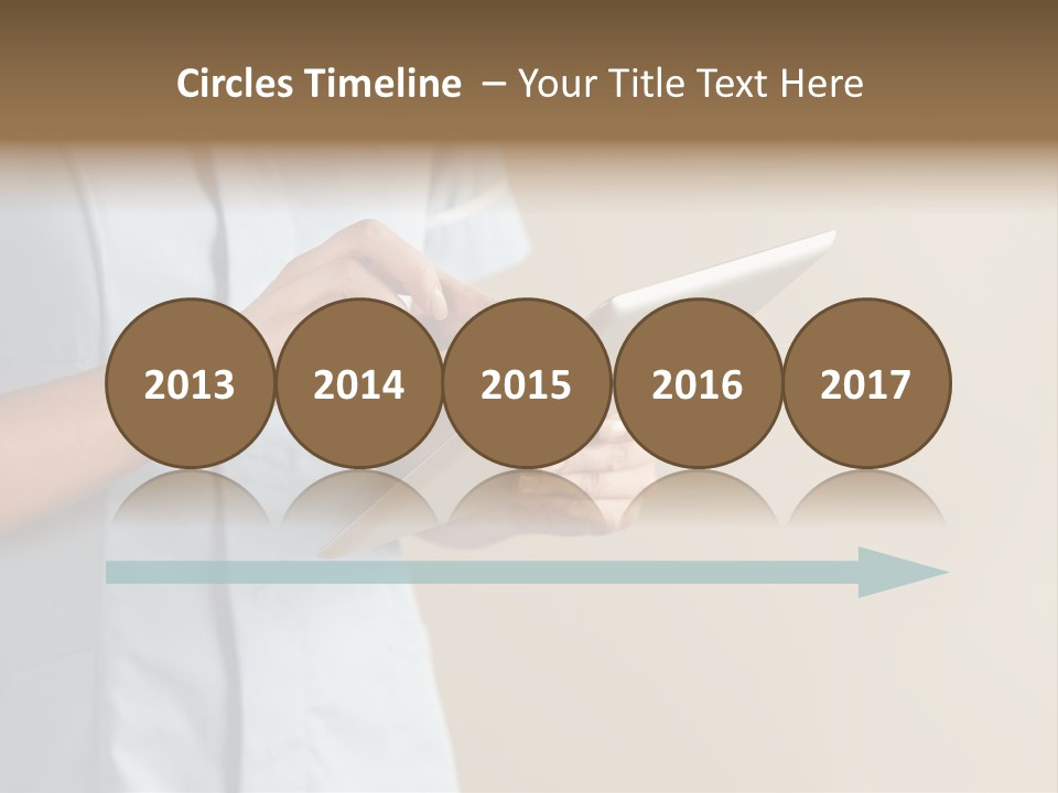 Caucasian Computer Healthcare PowerPoint Template