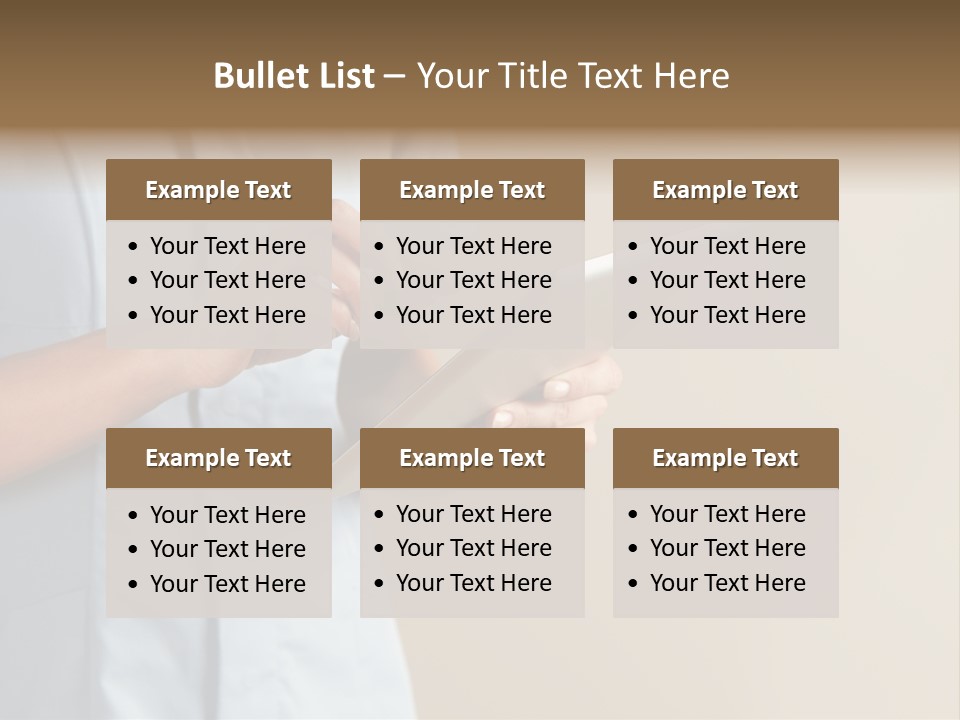 Caucasian Computer Healthcare PowerPoint Template