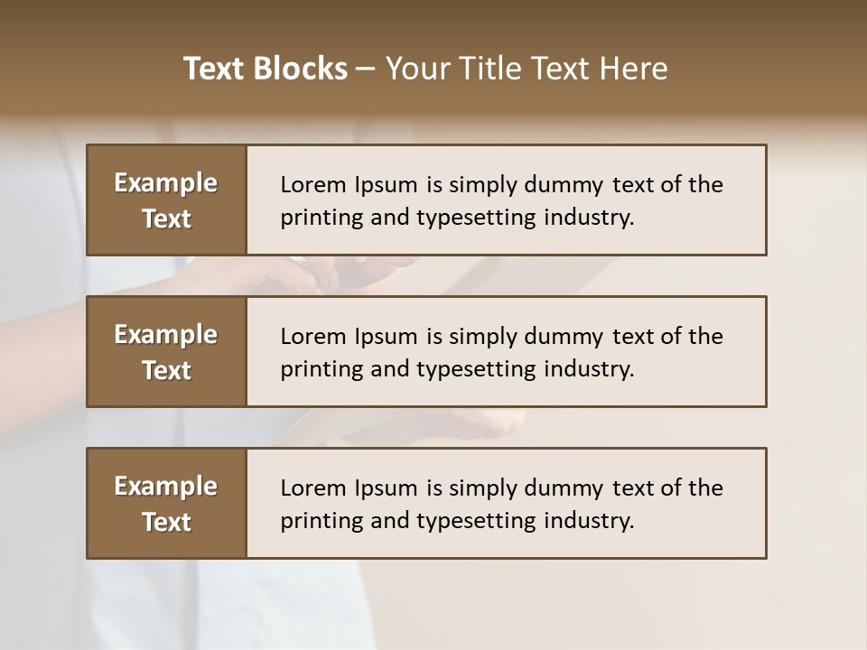 Caucasian Computer Healthcare PowerPoint Template