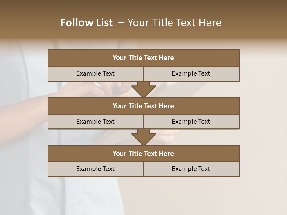 Caucasian Computer Healthcare PowerPoint Template