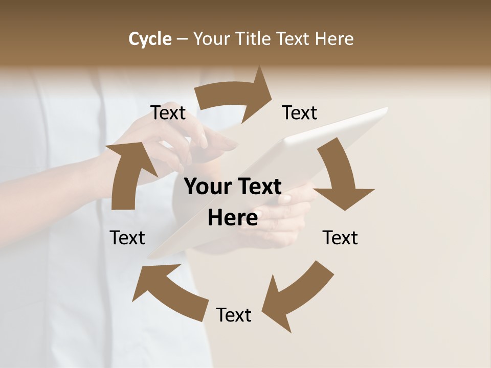 Caucasian Computer Healthcare PowerPoint Template