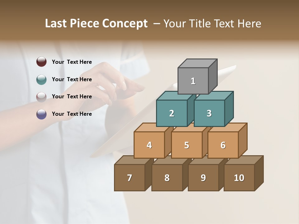 Caucasian Computer Healthcare PowerPoint Template
