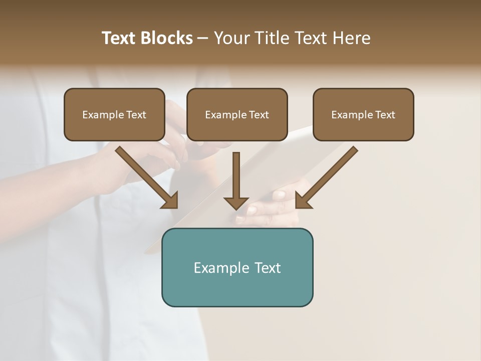 Caucasian Computer Healthcare PowerPoint Template