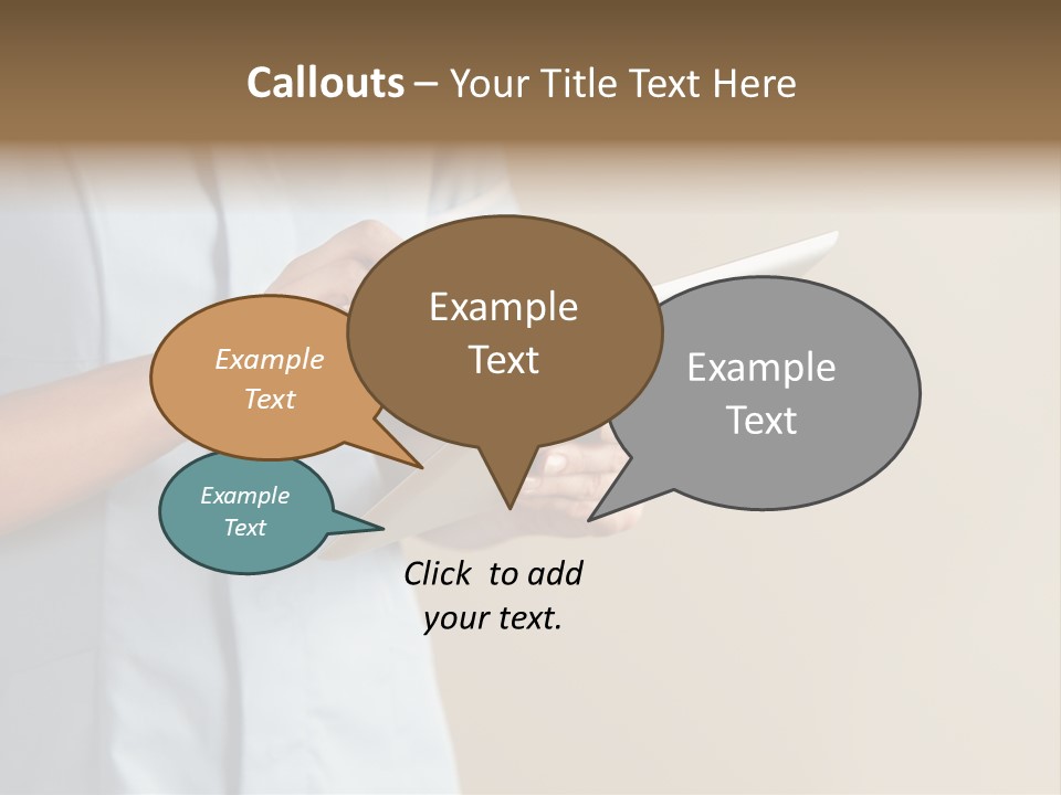Caucasian Computer Healthcare PowerPoint Template