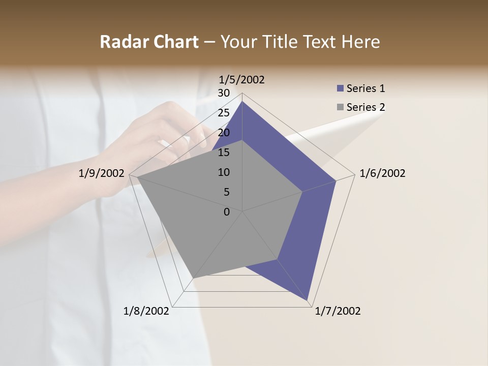 Caucasian Computer Healthcare PowerPoint Template