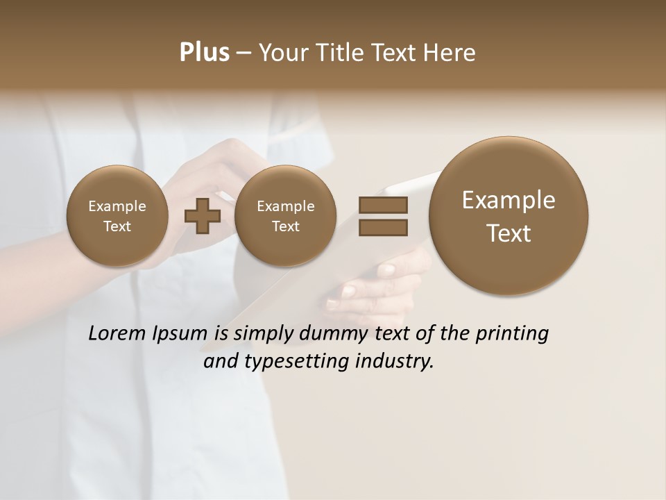 Caucasian Computer Healthcare PowerPoint Template