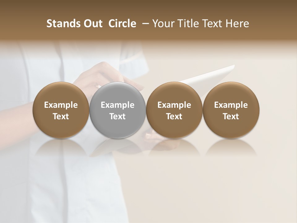 Caucasian Computer Healthcare PowerPoint Template