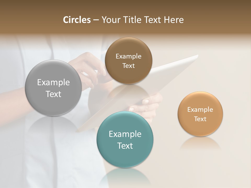 Caucasian Computer Healthcare PowerPoint Template