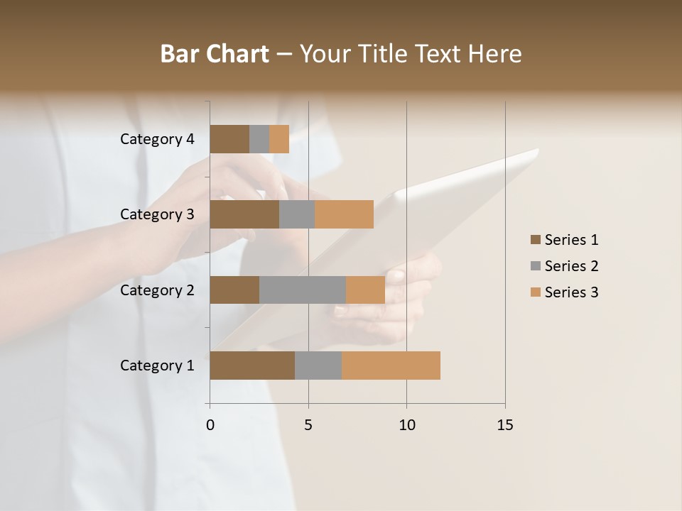 Caucasian Computer Healthcare PowerPoint Template