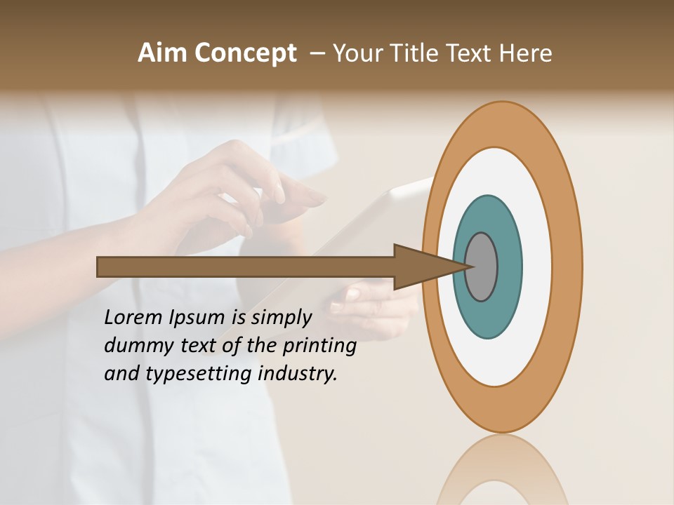 Caucasian Computer Healthcare PowerPoint Template