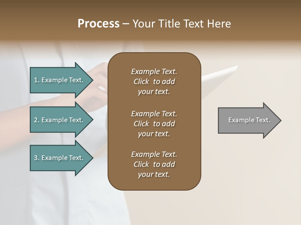 Caucasian Computer Healthcare PowerPoint Template