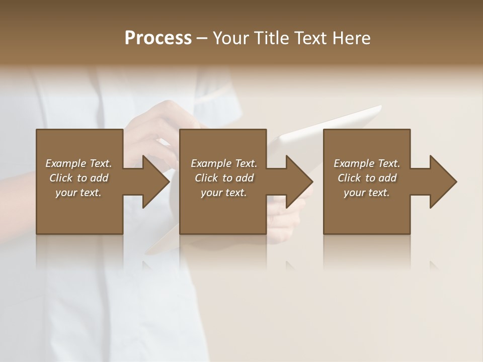 Caucasian Computer Healthcare PowerPoint Template