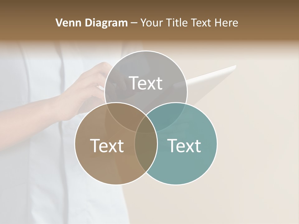 Caucasian Computer Healthcare PowerPoint Template