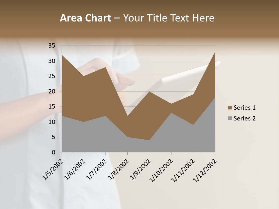 Caucasian Computer Healthcare PowerPoint Template