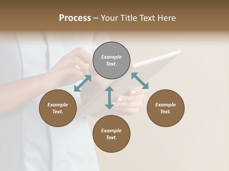 Caucasian Computer Healthcare PowerPoint Template