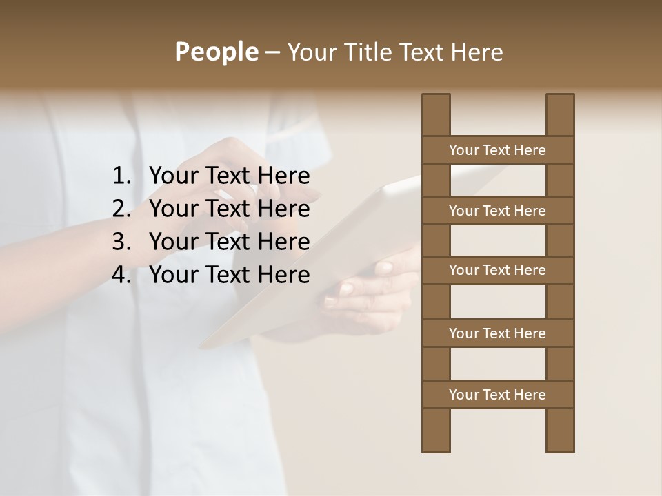 Caucasian Computer Healthcare PowerPoint Template