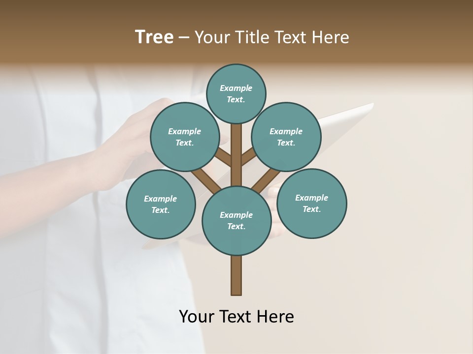 Caucasian Computer Healthcare PowerPoint Template