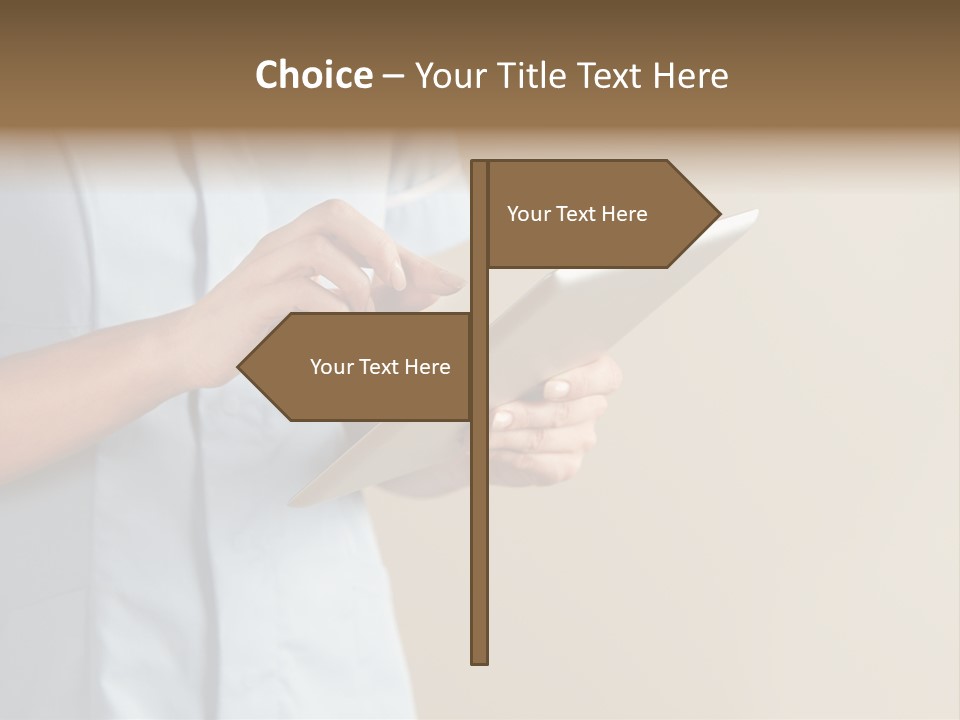 Caucasian Computer Healthcare PowerPoint Template