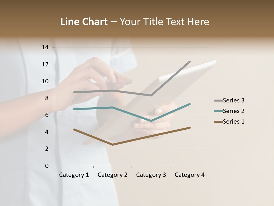 Caucasian Computer Healthcare PowerPoint Template
