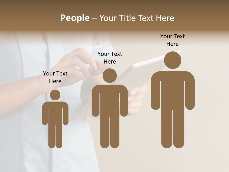 Caucasian Computer Healthcare PowerPoint Template