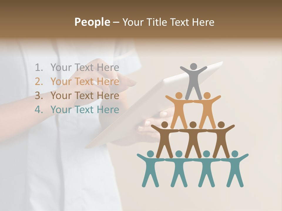 Caucasian Computer Healthcare PowerPoint Template