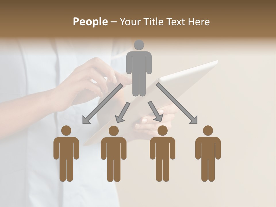 Caucasian Computer Healthcare PowerPoint Template