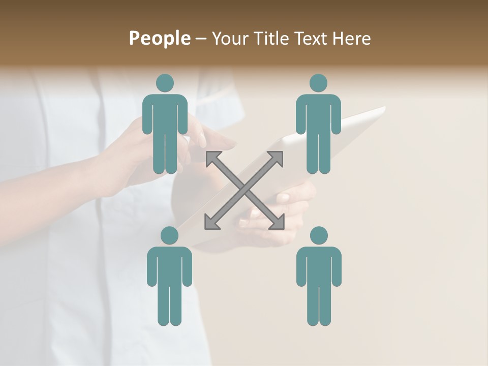 Caucasian Computer Healthcare PowerPoint Template