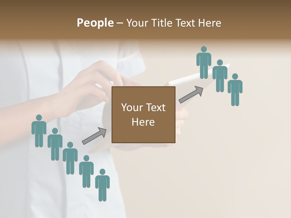 Caucasian Computer Healthcare PowerPoint Template