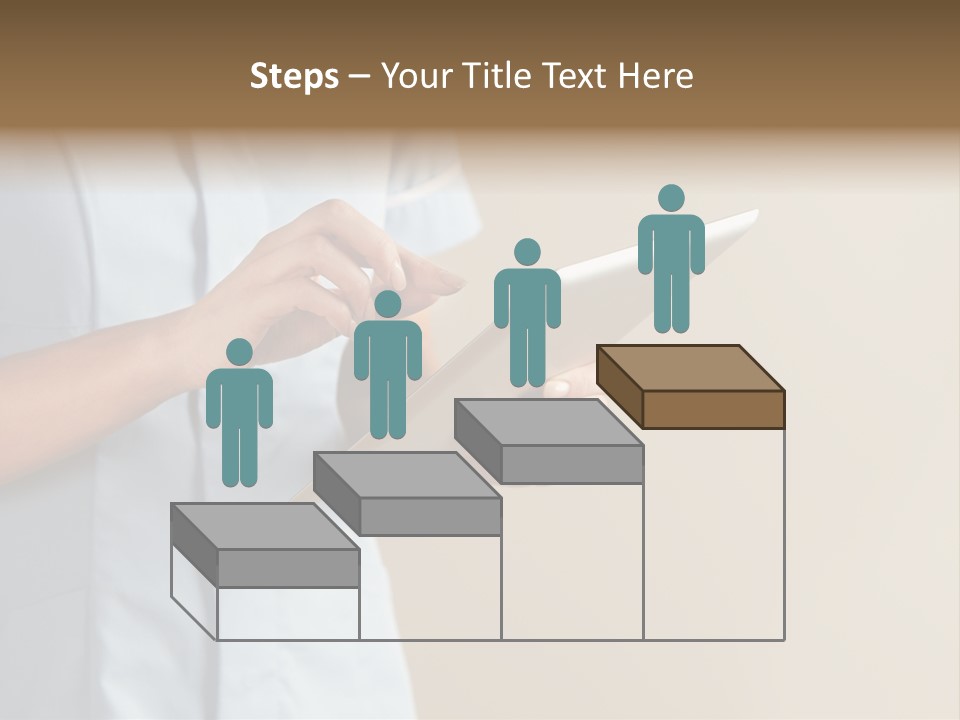 Caucasian Computer Healthcare PowerPoint Template