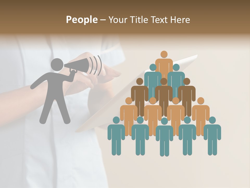 Caucasian Computer Healthcare PowerPoint Template