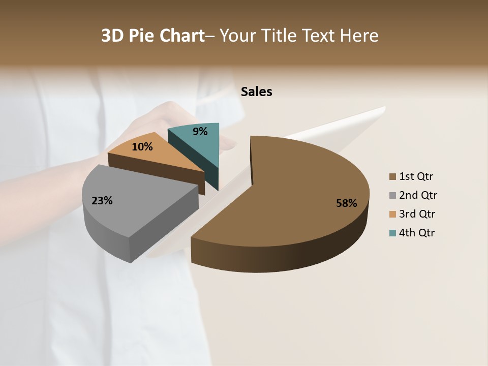 Caucasian Computer Healthcare PowerPoint Template