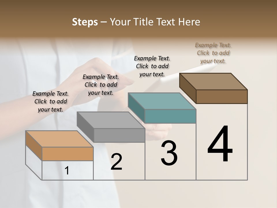 Caucasian Computer Healthcare PowerPoint Template